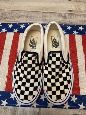 Vans Classic Slip-On Checkerboard Black and White